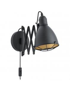 EGLO 43184 - TREBURLEY Living Room Lamp in Black Steel, Gold