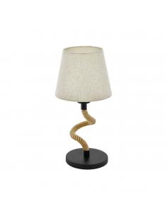 EGLO 43199 - RAMPSIDE Fabric Lamp in Black Steel and Textile