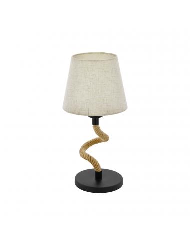 EGLO 43199 - RAMPSIDE Fabric Lamp in Black Steel and Textile