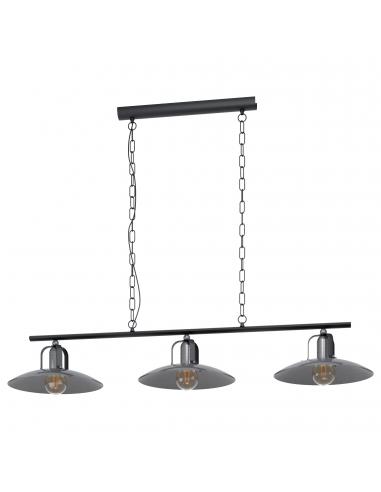 EGLO 43205 - KENILWORTH Living Room Lamp in Black Steel and Steel