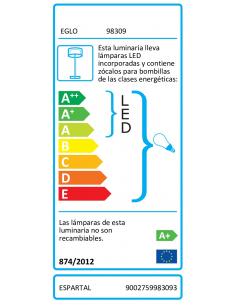 EGLO 98309 - ESPARTAL Lámpara de Salón en Acero, aluminio níquel-mate, aluminio y Textil 2