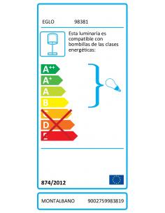 EGLO 98381 - MONTALBANO Fabric Lamp in white Ceramic and Textile 2