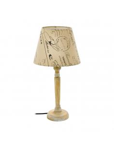 EGLO 43243 - THORNHILL 1 Fabric Lamp in Wood and Printed Textile