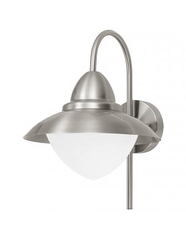 EGLO 83966 - SIDNEY Wall lamp in Stainless steel and matte opaline glass