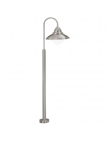 EGLO 83969 - SIDNEY Floor lamp in Stainless steel and matte opaline glass