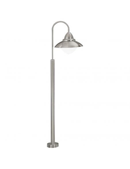 EGLO 83969 - SIDNEY Floor lamp in Stainless steel and matte opaline glass