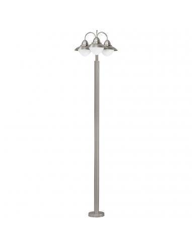 EGLO 83971 - SIDNEY Floor lamp in Stainless steel and matte opaline glass