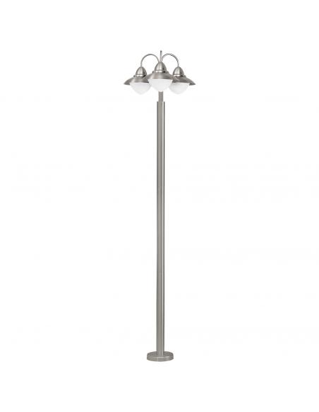 EGLO 83971 - SIDNEY Floor lamp in Stainless steel and matte opaline glass