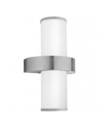 EGLO 86541 - BEVERLY Wall lamp in Stainless steel and satin glass