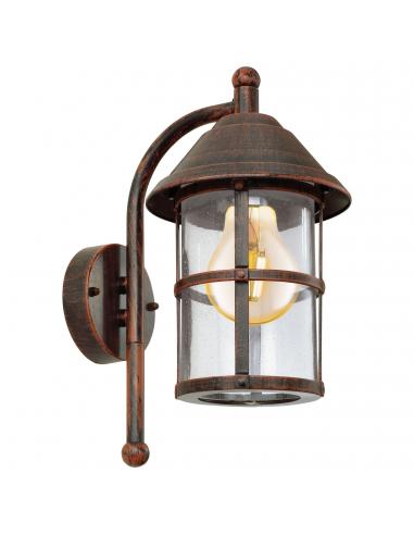 EGLO 90184 - SAN TELMO Wall lamp in galvanized steel, cast aluminum and glass with air bubbles