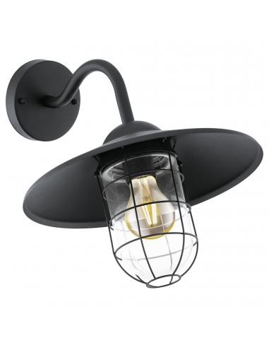 EGLO 94792 - MELGOA Wall lamp in Galvanized Steel and Glass