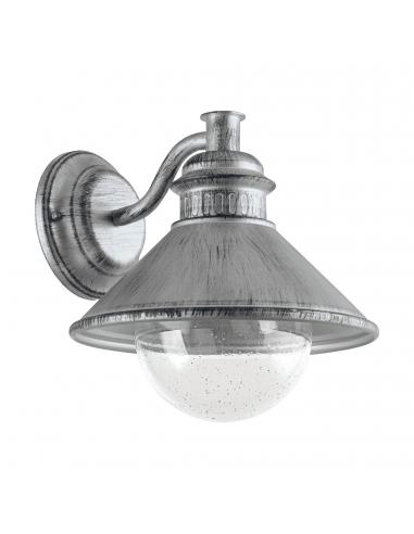 EGLO 96263 - ALBACETE Wall lamp in galvanized steel and glass with air bubbles