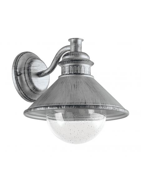 EGLO 96263 - ALBACETE Wall lamp in galvanized steel and glass with air bubbles