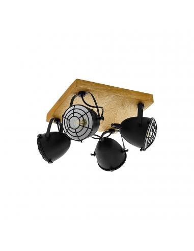 EGLO 49079 - GATEBECK LED Spotlight in Wood, Nature and Steel