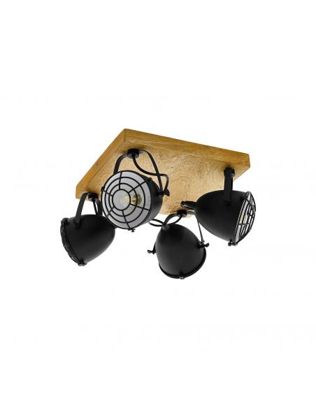 EGLO 49079 - GATEBECK LED Spotlight in Wood, Nature and Steel