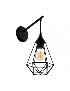 EGLO 49081 - TARBES Living Room Lamp in Black Steel