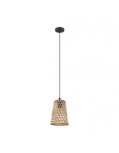 EGLO 43252 - CLAVERDON Hanging lamp in Steel and Wood