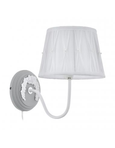 EGLO 43237 - BRIDEKIRK Wall lamp in Wood, steel and Textile with decoration