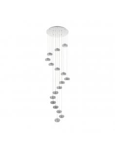 EGLO 39546 - CORLIANO 1 Pendant lamp in Steel and Glass