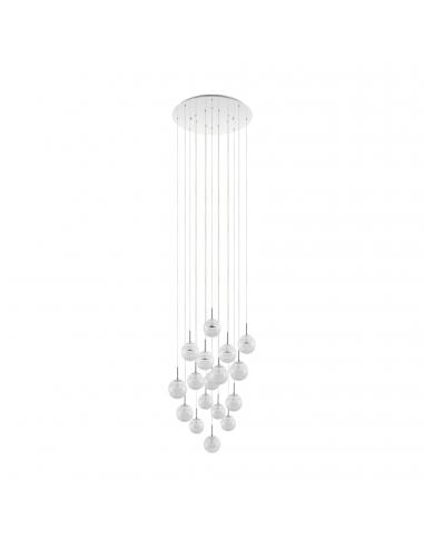 EGLO 39547 - MONTEFIO 2 Pendant lamp in Steel and Glass, crystal