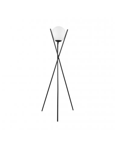EGLO 39594 - SALVEZINAS Floor lamp in Steel and matte opal glass