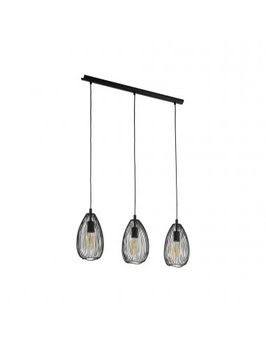 EGLO 49142 - CLEVEDON Living Room Lamp in Black Steel