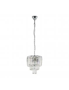 EGLO 39484 - AGRIGENTO Lámpara colgante en Acero y Cristal