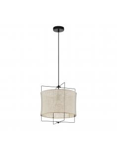 EGLO 43292 - BRIDEKIRK Pendant lamp in Steel and Textile, linen