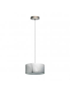 EGLO 49162 - LEAMINGTON 1 Crystal pendant lamp in matte nickel-steel, chrome and glossy foil