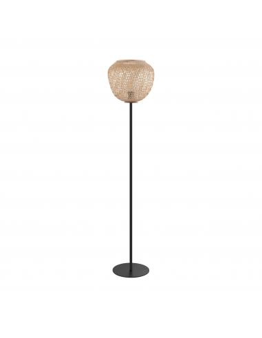 EGLO 43264 - DEMBLEBY Steel and Wood Floor Lamp