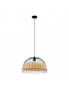 EGLO 43312 - ANWICK Pendant Lamp in Steel and Rattan