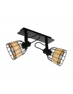 EGLO 43325 - ANWICK 1 Steel and Rattan Spotlight