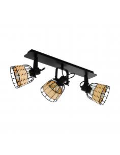 EGLO 43326 - ANWICK 1 Steel and Rattan Spotlight