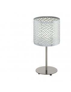 EGLO 49167 - LEAMINGTON 1 Living Room Lamp in Matte Nickel Steel, Chrome and Glossy Foil