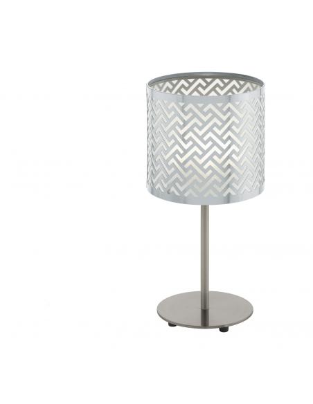 EGLO 49167 - LEAMINGTON 1 Living Room Lamp in Matte Nickel Steel, Chrome and Glossy Foil