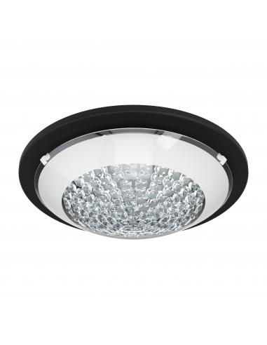 EGLO 99356 - ACOLLA 1 Lámpara de pared / techo en Acero y Vidrio con cristales