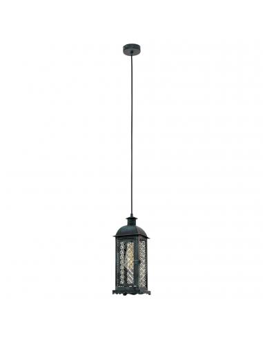 EGLO 49215 - LISBURN 1 Steel Pendant Lamp