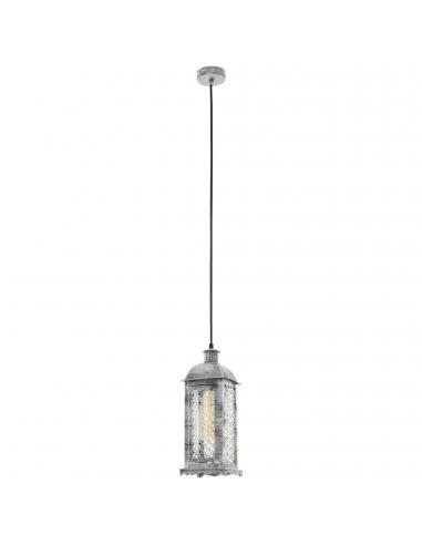 EGLO 49216 - LISBURN 1 Steel Pendant Lamp