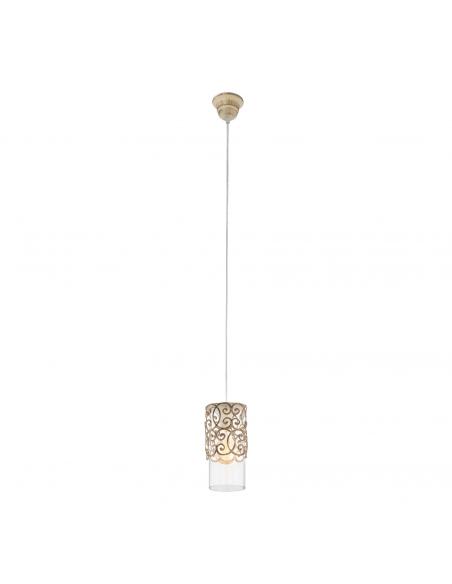 EGLO 49201 - CARDIGAN Crystal Pendant Lamp in Brown-patina Steel and Glass