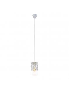 EGLO 49202 - CARDIGAN Crystal Pendant Lamp in Grey-Blue Steel and Glass