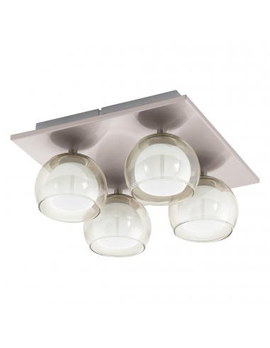 EGLO 94317 - ASCOLESE Ceiling lamp in Steel and Glass, satin glass
