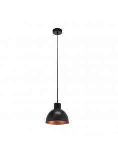 EGLO 49238 - TRURO 1 Lámpara colgante de Cobre en Acero negro, cobre