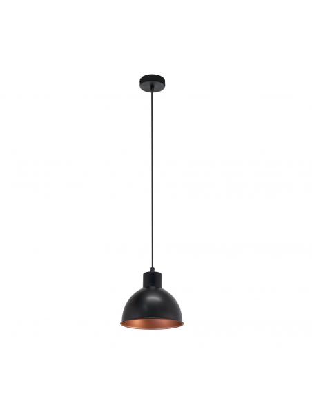 EGLO 49238 - TRURO 1 Lámpara colgante de Cobre en Acero negro, cobre
