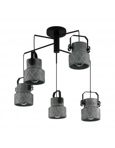 EGLO 39856 - HILCOTT Pendant Lamp in Steel and Steel