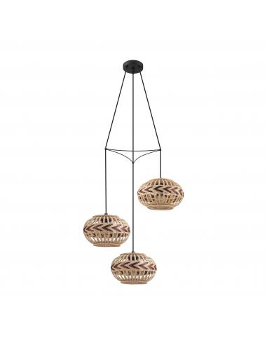 EGLO 43273 - DONDARRION Hanging lamp in Steel and Wood