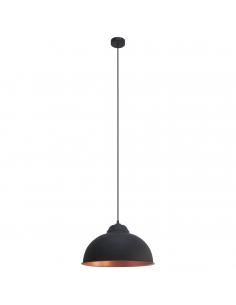 EGLO 49247 - TRURO 2 Copper pendant lamp in black steel, copper
