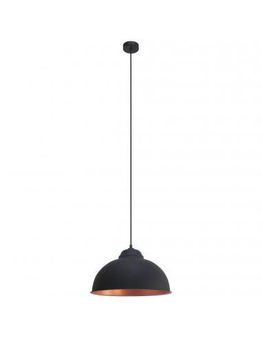 EGLO 49247 - TRURO 2 Copper pendant lamp in black steel, copper