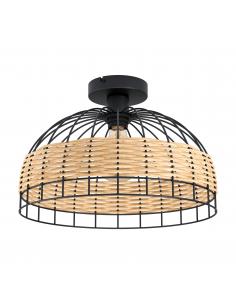EGLO 43398 - ANWICK Ceiling Lamp in Steel and Rattan