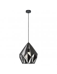 EGLO 49255 - CARLTON 1 Living Room Lamp in Black Steel, silver