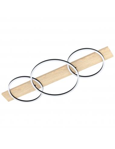 EGLO 99468 - BOYAL Ceiling lamp in Steel, wood and Acrylic
